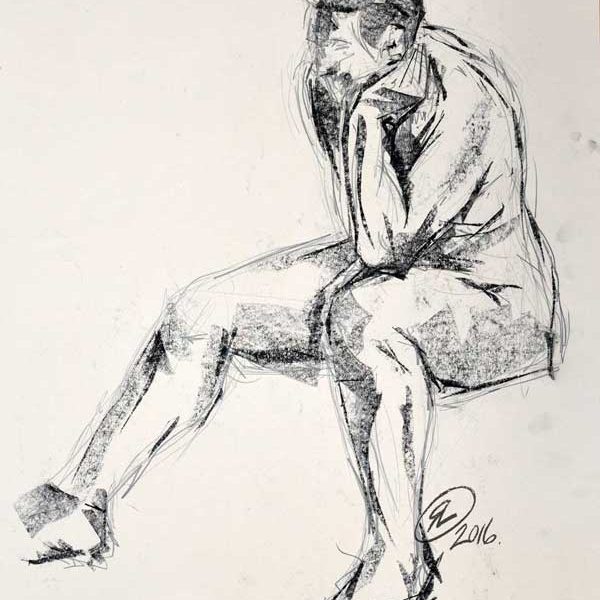 Thinking  – Pastel