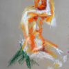 21 oil ink pastel drawing