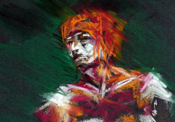 24 oil ink pastel drawing